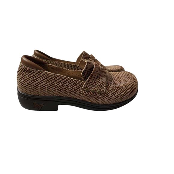Alegria Women’s Shoes Taylor Pro Glossy Snake Print Loafers Sz 7 - 7.5 M EUR 37 - Picture 5 of 6